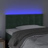 vidaXL LED Kopfteil Dunkelgr&uuml;n 90x5x78/88 cm Samt