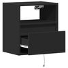 vidaXL TV-Wandschrank mit LED-Beleuchtung Schwarz 41x31x45 cm