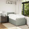 vidaXL Boxspringbett mit Matratze Hellgrau 90x200 cm Samt