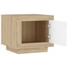 vidaXL Couchtisch Wei&szlig; und Sonoma-Eiche 51x50x45 cm Holzwerkstoff