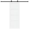 vidaXL Schiebet&uuml;r ORKDAL Wei&szlig; 78 x 202 cm Massives Kiefernholz