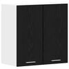 vidaXL H&auml;ngeschrank Lyon Schwarz Eichen-Optik 60 x 31 x 60 cm