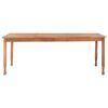 vidaXL Garten-Esstisch 200x100x75 cm Teak Massivholz