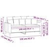 vidaXL 2-Sitzer-Sofa Dunkelgr&uuml;n 140 cm Samt