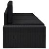 vidaXL Modulares 3-Sitzer-Sofa Poly Rattan Schwarz