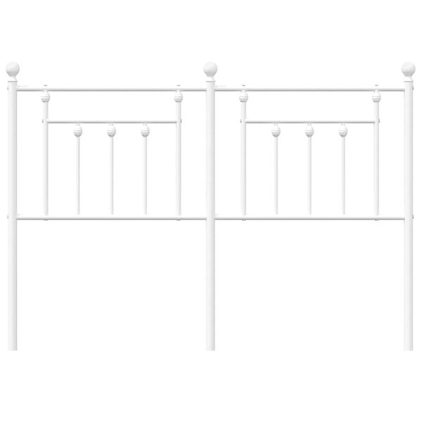 vidaXL Kopfteil Metall Wei&szlig; 135 cm