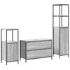 vidaXL Badezimmerm&ouml;bel-Set 3 stk. Graues Sonoma 90 x 34,5 x 60 cm