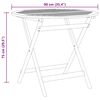 vidaXL Klappbarer Gartentisch &Oslash;90x75 cm Massivholz Eukalyptus