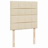 vidaXL Ottoman-Bett mit Matratze Creme 90x190 cm Stoff