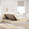 vidaXL Aufbewahrungsbett mit Matratze Creme 180 x 200 cm Kunstleder