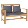 vidaXL Garten-Sofa-Set Natur Teak-Massivholz