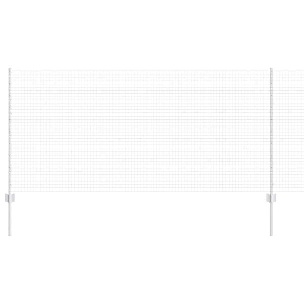 vidaXL Zaun und Pfosten Silber 1 x 10 m Stahl