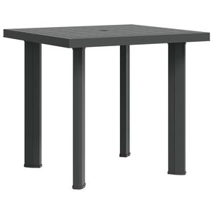 vidaXL Gartentisch Anthrazit 80x75x72 cm Kunststoff