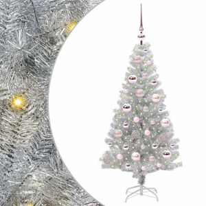 vidaXL Weihnachtsbaum Silber 120 cm PET