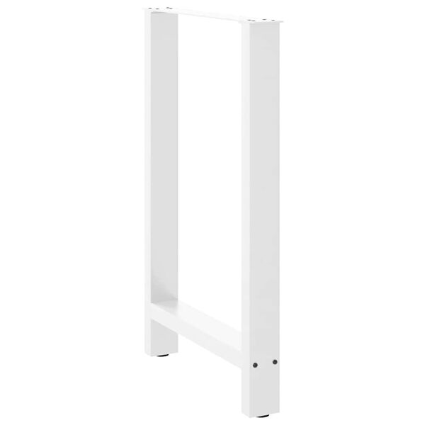 vidaXL Bartischbeine Wei&szlig; 2 Stk. 60x(90-91) cm Stahl
