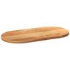 vidaXL Tischplatte Hellbraun 120x60x4 cm Massivholz Eiche Oval