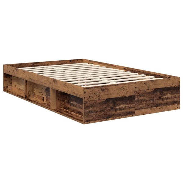vidaXL Bettrahmen Altholz 120 x 200 cm Massives Kiefernholz