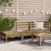 vidaXL Gartensofa 3-Sitzer Kiefernholz Impr&auml;gniert