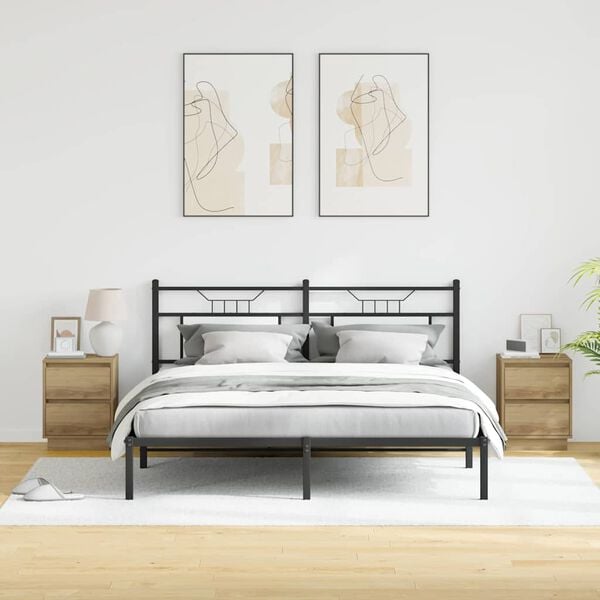 vidaXL Nachttisch 2 pcs Artisan-Eiche 39 x 34,5 x 50 cm Holzwerkstoff