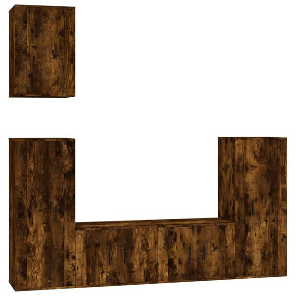 vidaXL 5-tlg. TV-Schrank-Set R&auml;uchereiche Holzwerkstoff