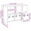 vidaXL Sideboard Rosa 101,5x39x73,5 cm Kaltgewalzter Stahl