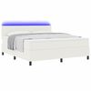 vidaXL Boxspringbett Creme und Wei&szlig; 203 x 180 x 88 cm Cordstoff