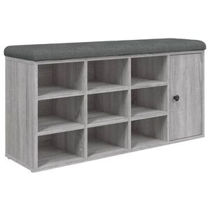 vidaXL Schuhbank Grau Sonoma 102x32x50 cm Holzwerkstoff