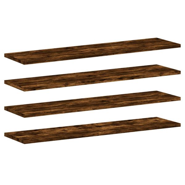 vidaXL Wandregale 4 Stk. R&auml;uchereiche 80x20x1,5 cm Holzwerkstoff