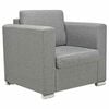 vidaXL Sessel Hellgrau Stoff