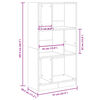 vidaXL B&uuml;cherregal Schwarz 57x28,5x107,5 cm Holzwerkstoff