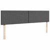 vidaXL Ottoman-Bett mit Matratzen & LEDs Dunkelgrau 200x200 cm Stoff