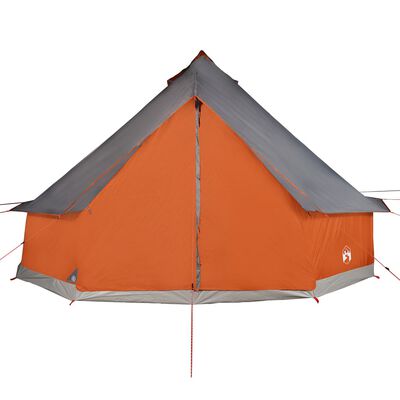 vidaXL Tipi-Familienzelt 6 Personen Grau und Orange Wasserdicht