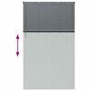 vidaXL Fensterjalousie mit Vorh&auml;ngen Dunkelgrau Aluminium