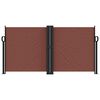 vidaXL Seitenmarkise Ausziehbar Braun 120x1000 cm