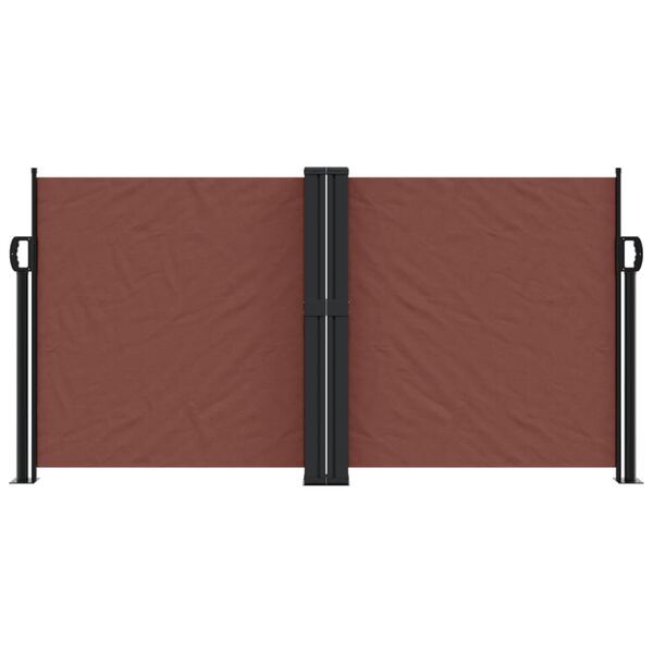 vidaXL Seitenmarkise Ausziehbar Braun 120x1000 cm