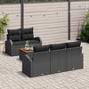 vidaXL Gartensofa-set mit Speicher 6 pcs Schwarz Poly-Rattan