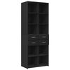 vidaXL Hochschrank Schwarz 70x42,5x225 cm Holzwerkstoff