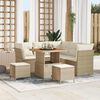 vidaXL Gartensofa-set 8 pcs Beige Poly-Rattan