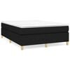 vidaXL Boxspringbettgestell Schwarz 140x190 cm Stoff