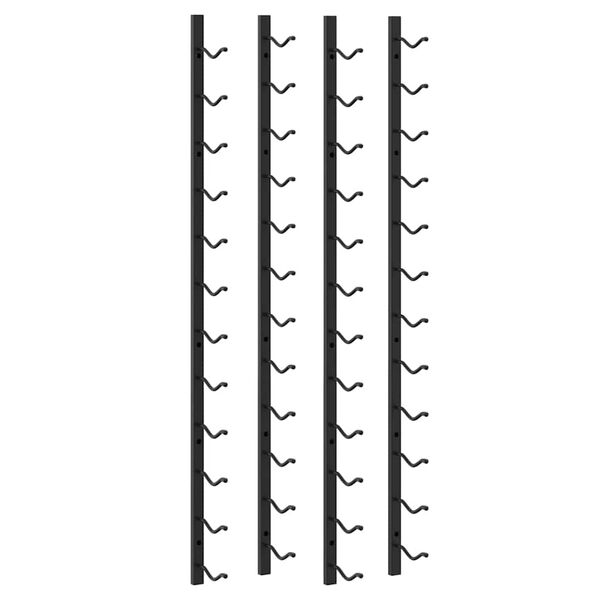 vidaXL Wand-Weinregale f&uuml;r 12 Flaschen 2 Stk. Schwarz Eisen