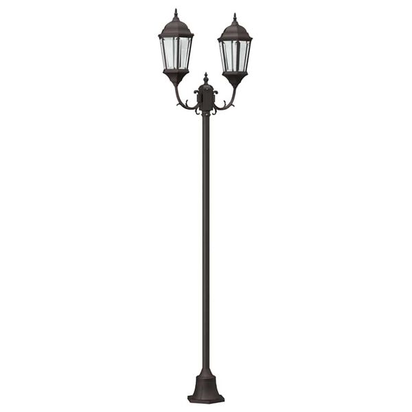 vidaXL Garten-Licht Bronze 68 x 20 x 235 cm Aluminium und Glas