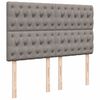 vidaXL Boxspringbett mit Matratze Taupe 140x190 cm Stoff