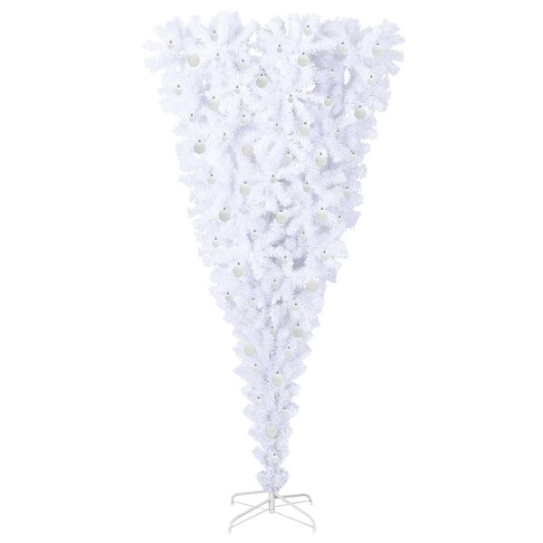 vidaXL K&uuml;nstlicher Weihnachtsbaum Wei&szlig; 240 cm PVC und Stahl