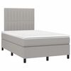 vidaXL Boxspringbett mit Matratze Hellgrau 120x190 cm Stoff