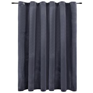 vidaXL Verdunkelungsvorhang mit Metall&ouml;sen Samt Anthrazit 290 x 245 cm