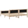 vidaXL Bettgestell Braun und Dunkelgrau 200 x 200 cm Massivholz Kiefer