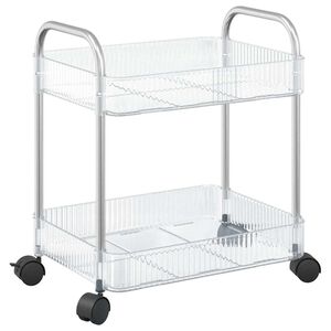 vidaXL Aufbewahrungswagen 2 Etagen Transparent 37x28x43,5 cm Acryl