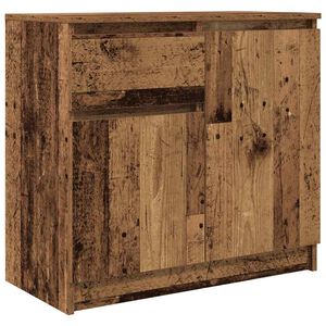 vidaXL Sideboard mit Schublade Altholz-Optik 71x35x65 cm Holzwerkstoff