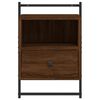 vidaXL Wand-Nachttisch Braun Eiche 40x30x61 cm Holzwerkstoff