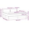 vidaXL Boxspringbett mit Matratze Schwarz 160x200 cm Samt
